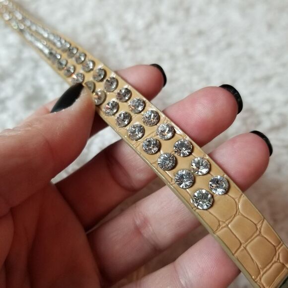 Rhinestone Skinny Belt Unique Small - Picture 6 of 9